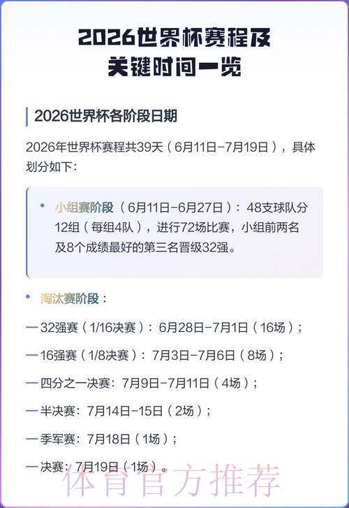 2026世界杯完整赛程深度剖析与全方位解读